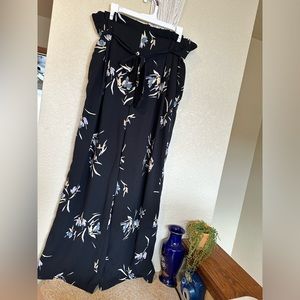 a new day Belted Floral Paperbag Waist Pants - Size XL